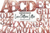 Lace Pattern Letter Clipart Bundle