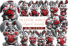 Valentine Rabbit Clipart Bundle