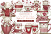 Valentine's Day Coffee Cup Clipart Bundle