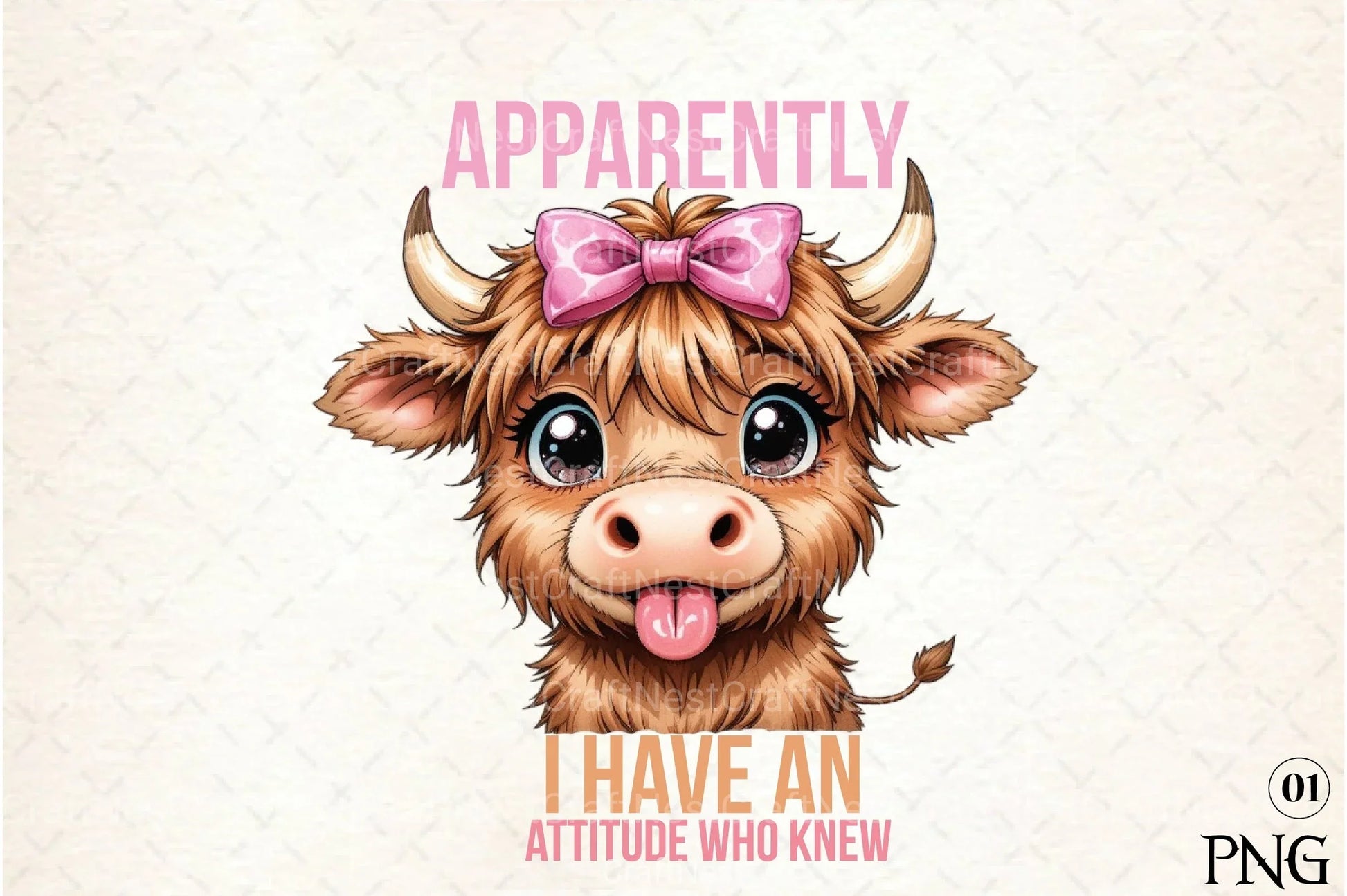 Funny Highland Cow Sarcastic Clipart Bundle - CraftNest - Digital Crafting and Art