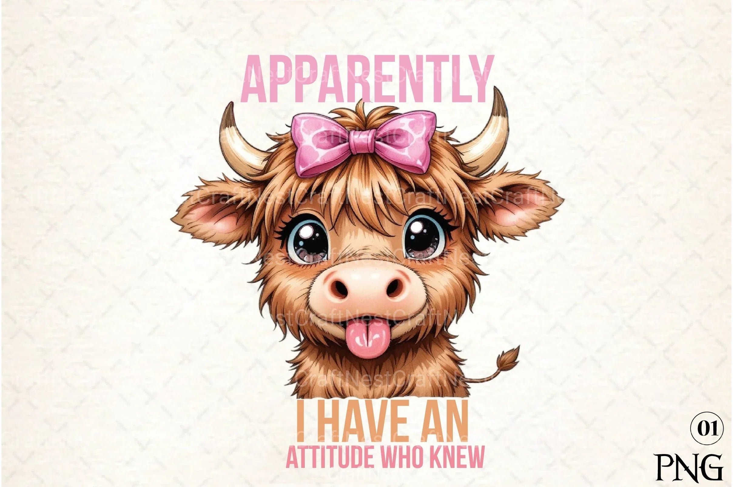 Funny Highland Cow Sarcastic Clipart Bundle - CraftNest - Digital Crafting and Art