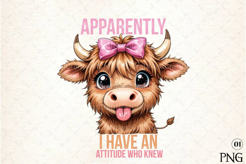 Funny Highland Cow Sarcastic Clipart Bundle - CraftNest - Digital Crafting and Art