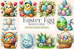 Easter Egg Clipart Bundle - CraftNest - Digital Crafting and Art