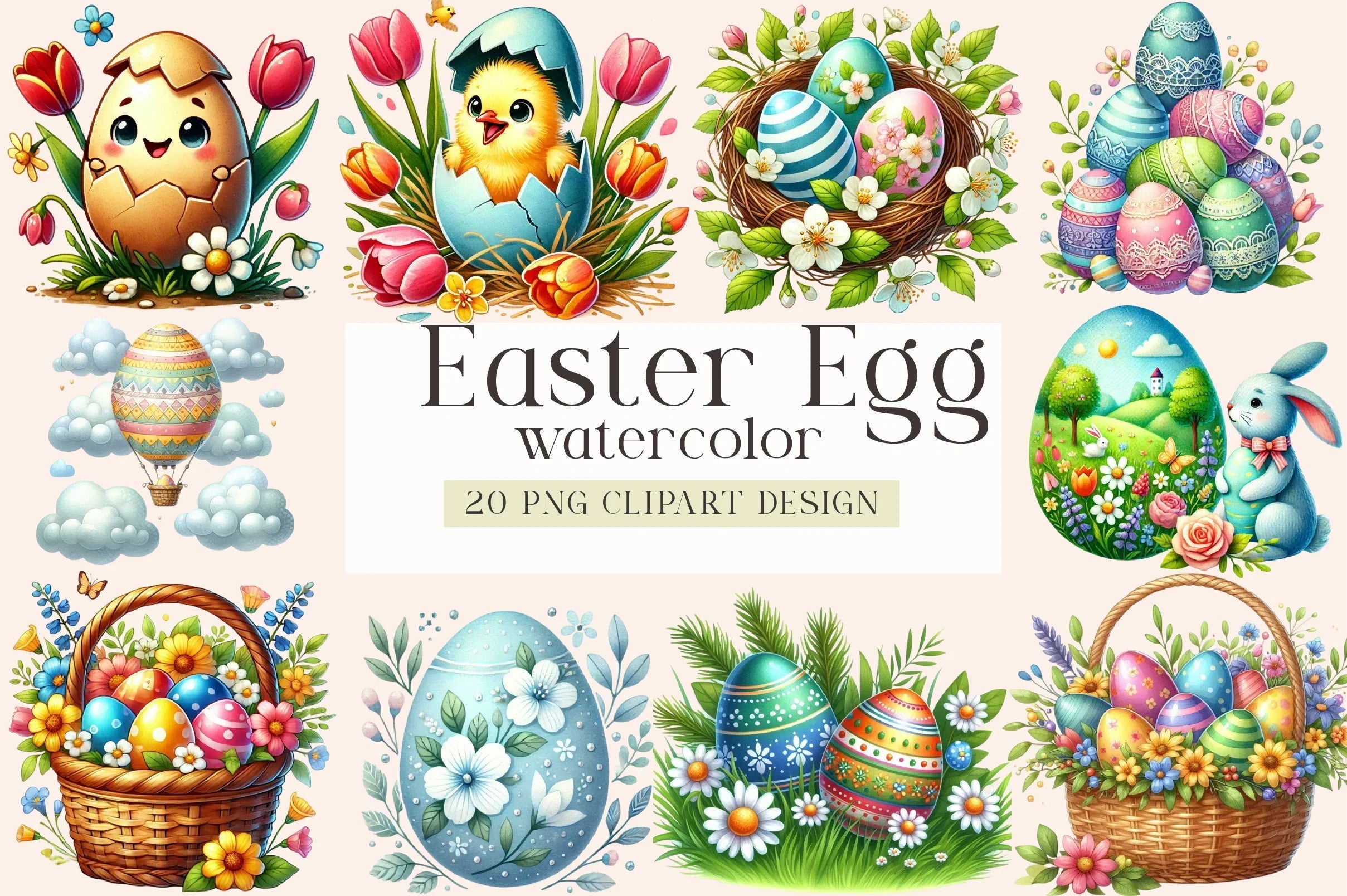 Easter Egg Clipart Bundle - CraftNest - Digital Crafting and Art