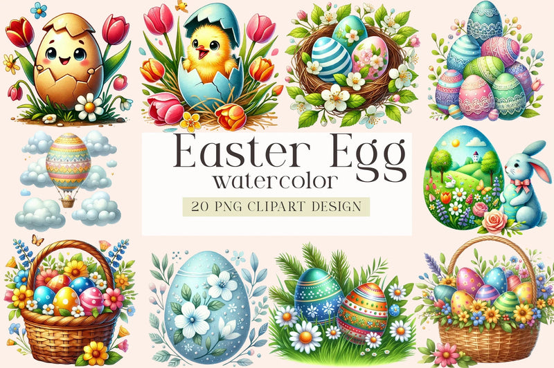 Easter Egg Clipart Bundle - CraftNest - Digital Crafting and Art