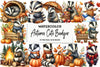 Autumn Cute Badger Clipart Bundle
