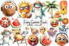 Funny Summer Beach Clipart Bundle