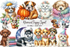 Whimsical Puppy Clipart Bundle