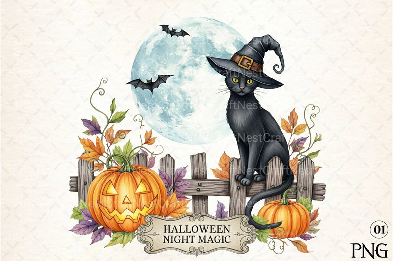 Vintage Halloween Witch Clipart Bundle 2 - CraftNest - Digital Crafting and Art
