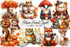 Autumn Animal Fall Clipart Bundle