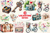 Retro Valentine Clipart Bundle