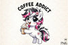 Coffee Addict Cute Horse Clipart Bundle