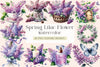 Spring Lilac Flower Clipart Bundle