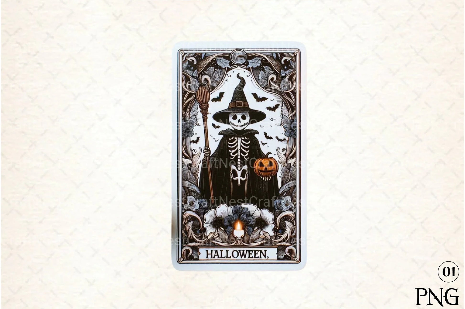 Halloween Tarot Card Clipart Bundle 22 - CraftNest - Digital Crafting and Art