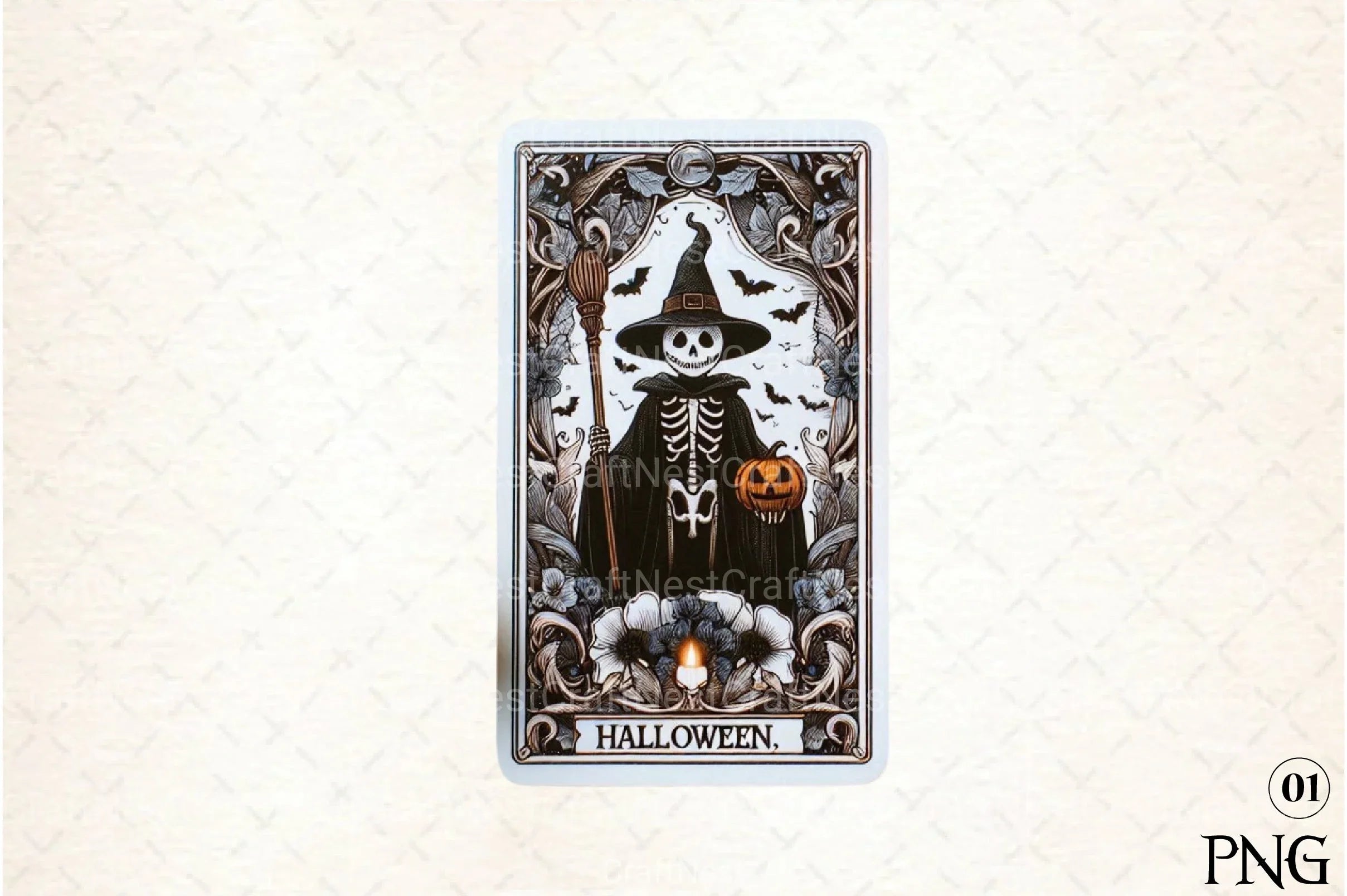 Halloween Tarot Card Clipart Bundle 22 - CraftNest - Digital Crafting and Art