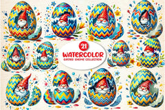 Easter Egg Gnome Clipart Bundle Collection - CraftNest - Digital Crafting and Art
