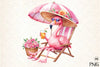 Summer Flamingo Clipart Bundle