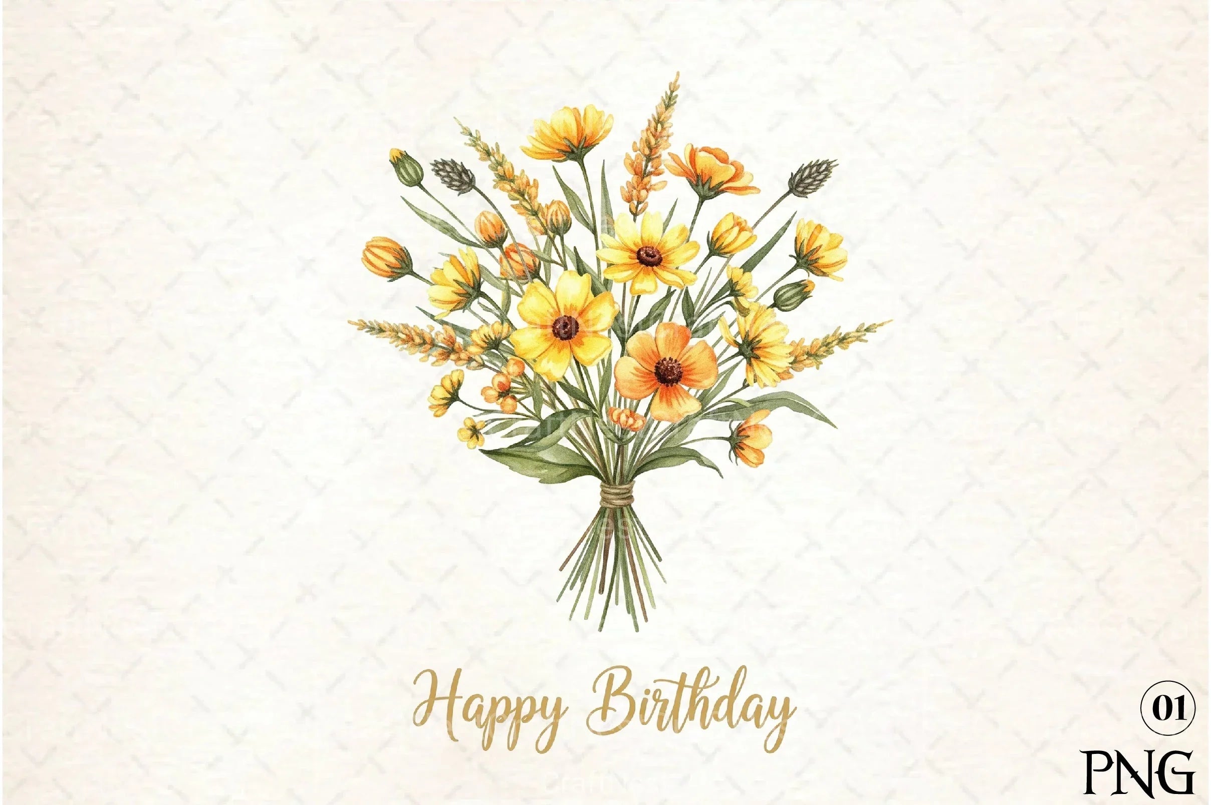 Wildflowers Brushstroke Clipart Bundle 2 - CraftNest - Digital Crafting and Art