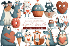 Kawaii Valentine's Clipart Bundle - CraftNest - Digital Crafting and Art