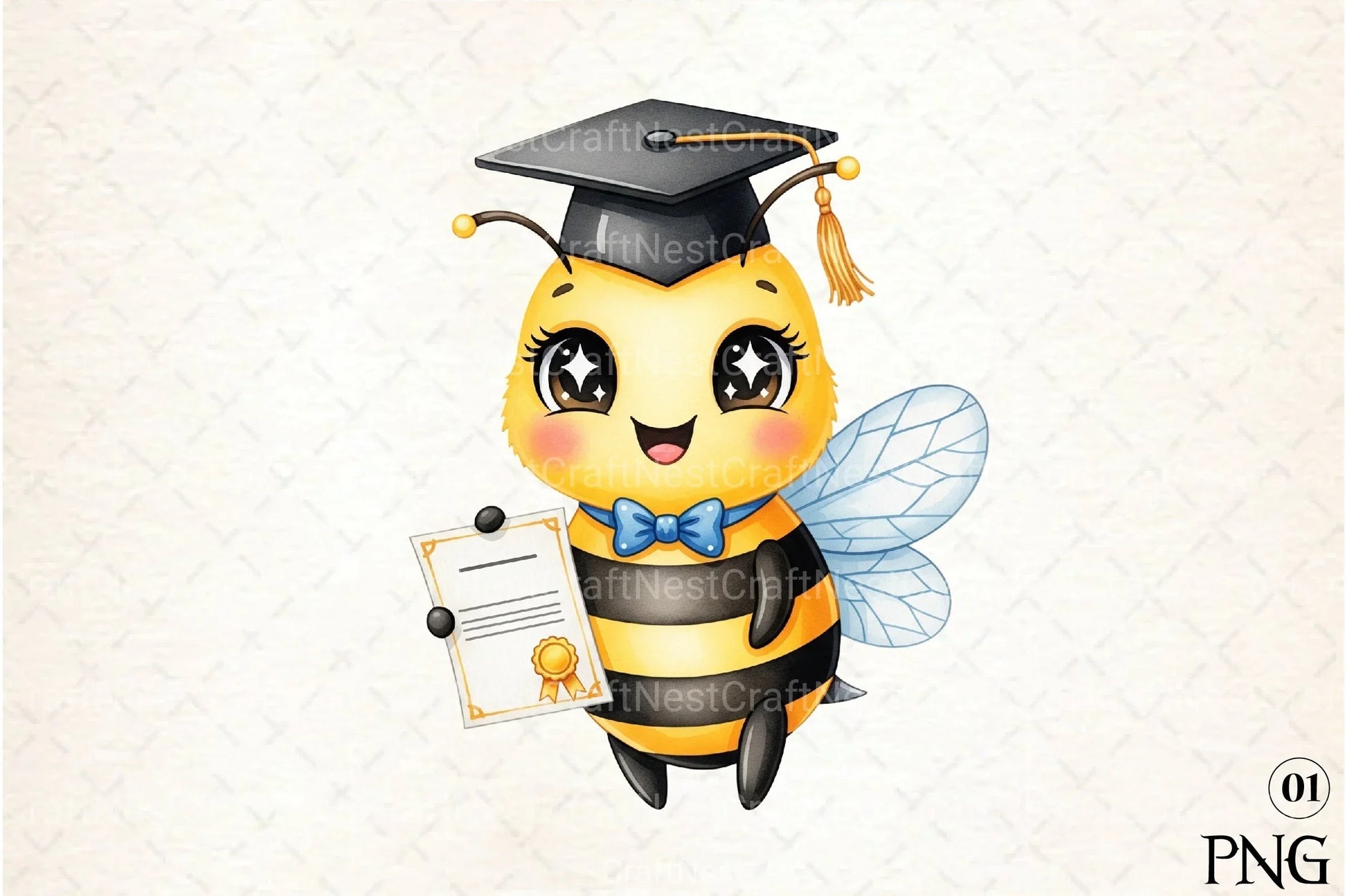 Back to School Bee Clipart Bundle 6 - CraftNest - Digital Crafting and Art