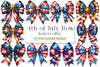 4th of July Bow Clipart Bundle