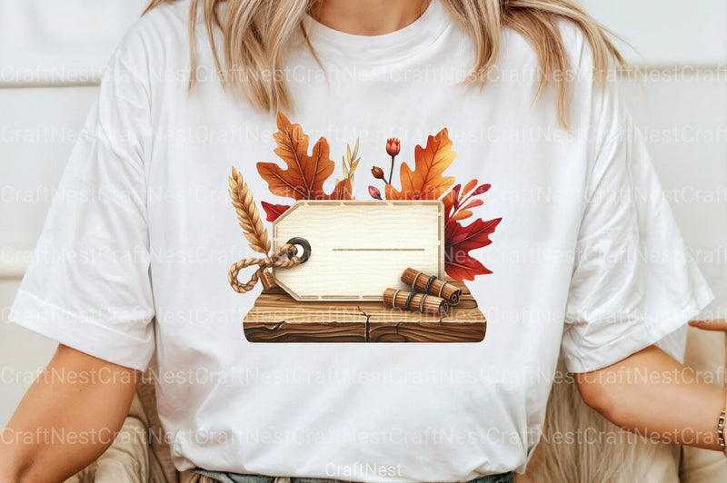 Vintage Wooden Autumn Tags Clipart Bundle 777 - CraftNest - Digital Crafting and Art