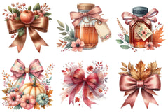 Autumn Coquette Bows Clipart Bundle 99 - CraftNest - Digital Crafting and Art