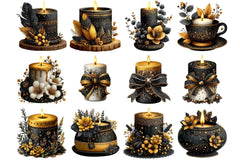 Elegant Candle Decor Clipart Bundle - CraftNest - Digital Crafting and Art