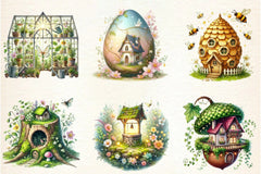Spring Fairy House Clipart Bundle - CraftNest - Digital Crafting and Art