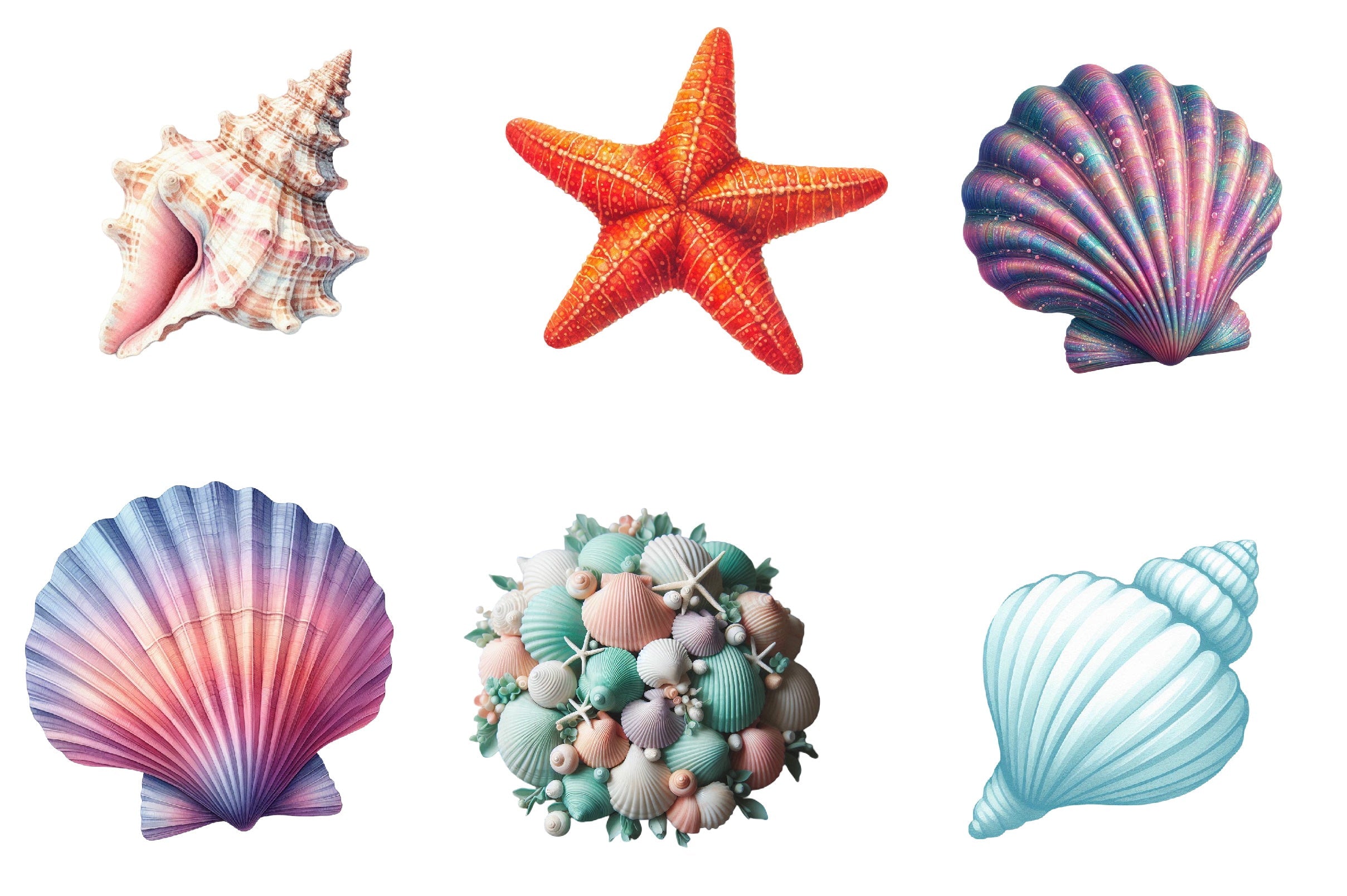 Seashell Clipart Bundle