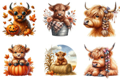 Funny Highland Cow Clipart Bundle - CraftNest - Digital Crafting and Art
