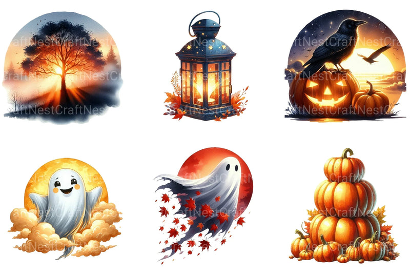 Autumn Dawn Halloween Clipart Bundle 2 - CraftNest - Digital Crafting and Art