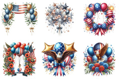 Memorial Day Balloon Arch Clipart Bundle - CraftNest - Digital Crafting and Art