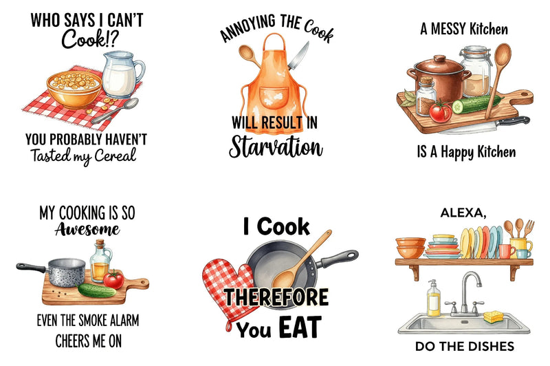 Funny Kitchen Towel Clipart Bundle - CraftNest - Digital Crafting and Art