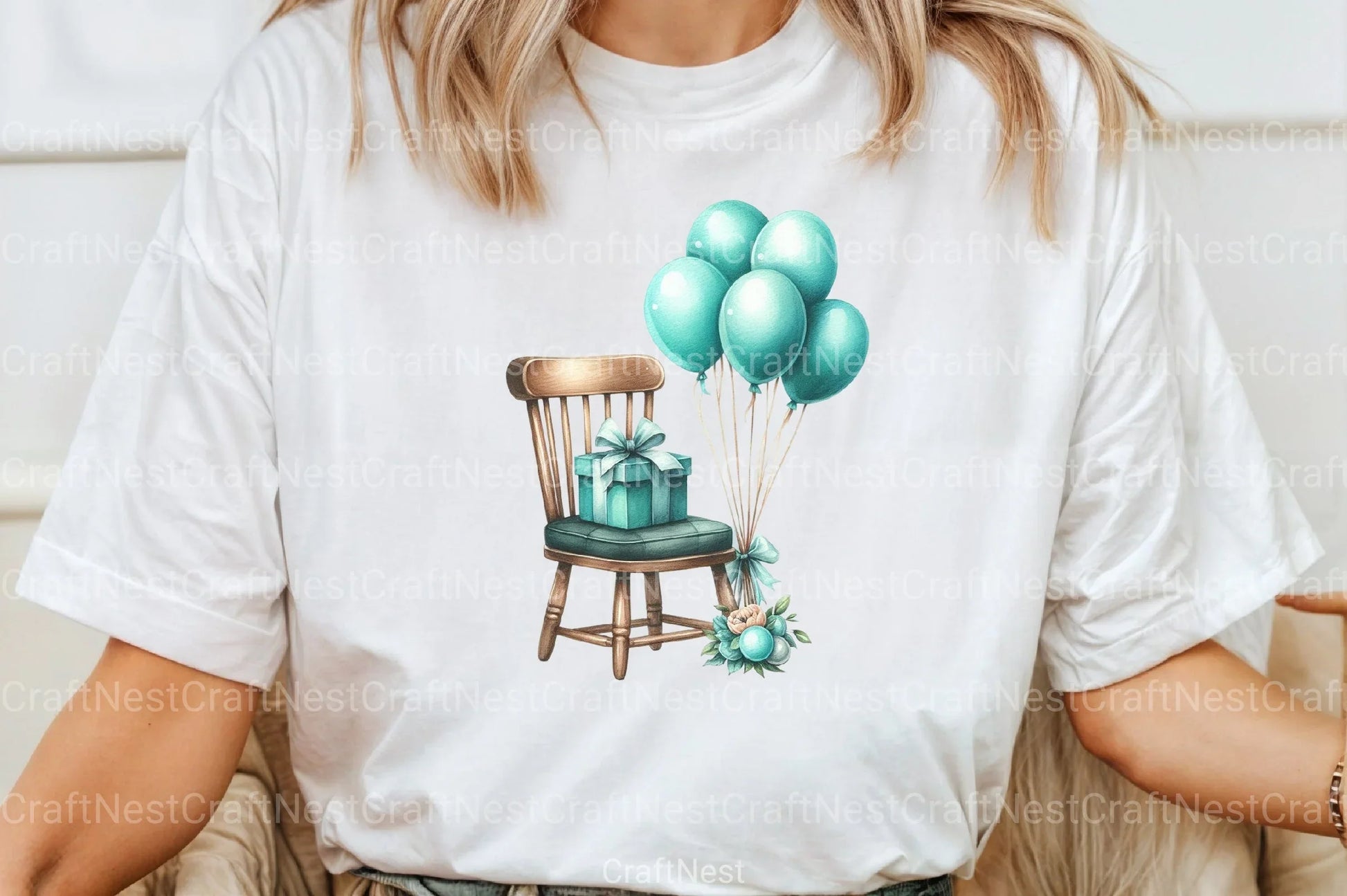 Vintage Soft Teal Birthday Clipart Bundle 90 - CraftNest - Digital Crafting and Art