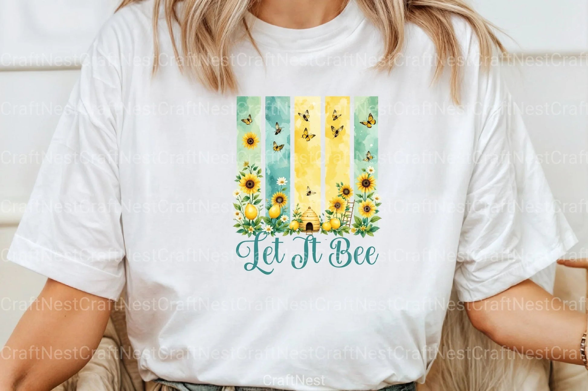 Let It Bee Positivity Spring Summer Clipart Bundle - CraftNest - Digital Crafting and Art