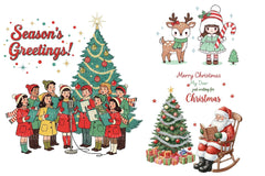 Vintage Christmas Santa Clipart Bundle 88 - CraftNest - Digital Crafting and Art