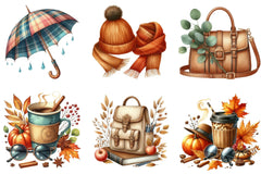 Autumn Fashion Clipart Bundle - CraftNest - Digital Crafting and Art