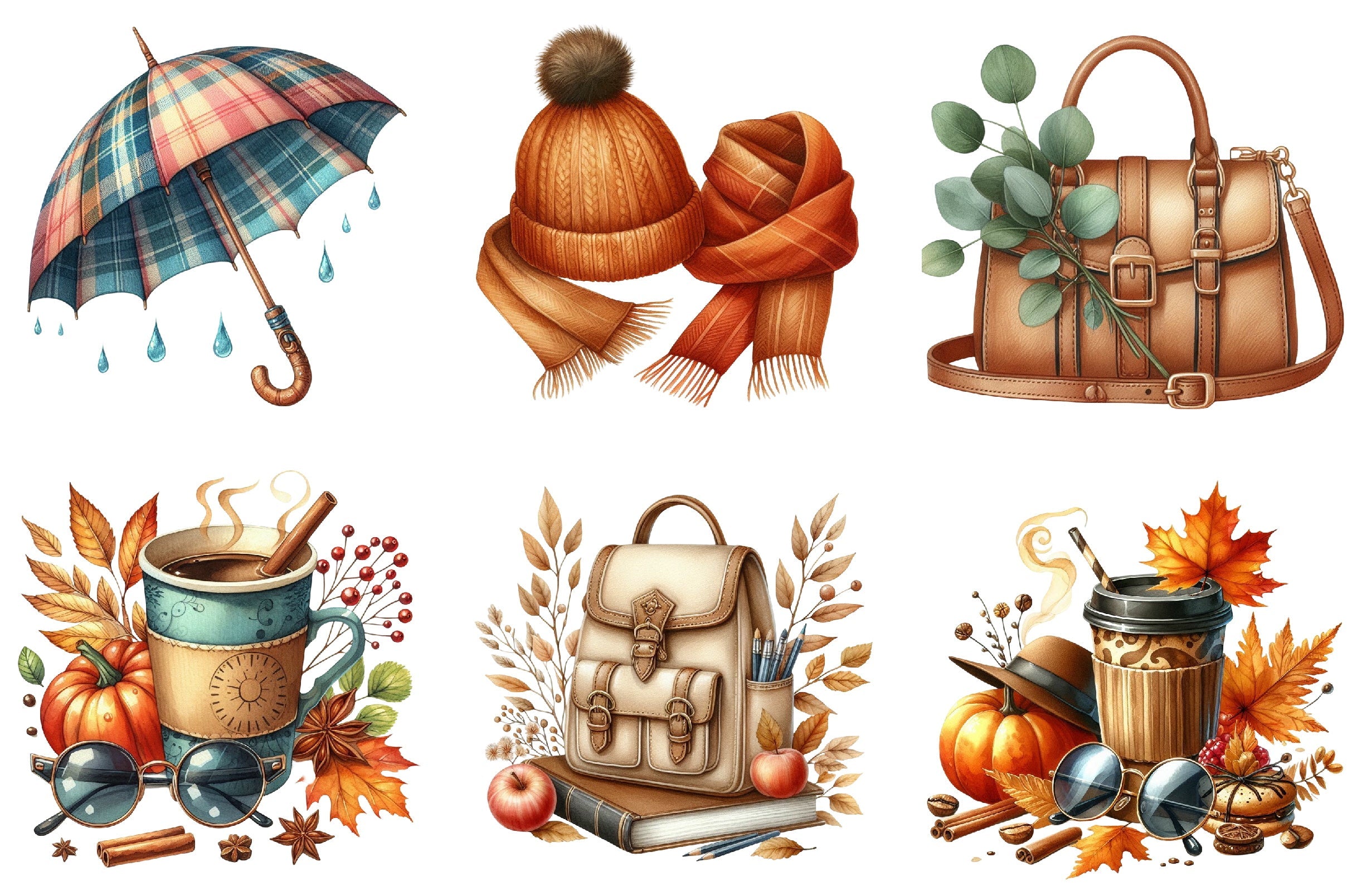 Autumn Fashion Clipart Bundle