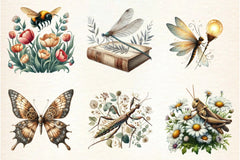 Vintage Spring Insect Clipart Bundle - CraftNest - Digital Crafting and Art