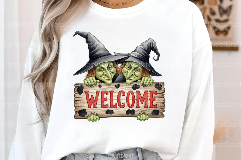 Witches Welcome Illustration Art Clipart Bundle - CraftNest - Digital Crafting and Art