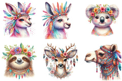 Boho Animal Portraits Clipart Bundle - CraftNest - Digital Crafting and Art