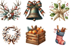 Rustic Christmas Clipart Bundle - CraftNest - Digital Crafting and Art