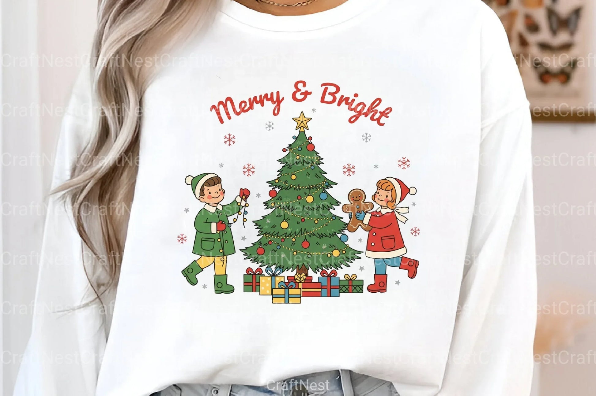 Merry & Bright Retro Christmas Clipart Bundle - CraftNest - Digital Crafting and Art