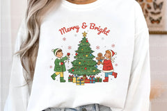 Merry & Bright Retro Christmas Clipart Bundle - CraftNest - Digital Crafting and Art