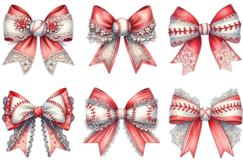 Baseball Mom Coquette Bow Clipart Bundle - CraftNest - Digital Crafting and Art