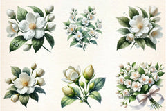 Spring Jasmine Flower Clipart Bundle - CraftNest - Digital Crafting and Art