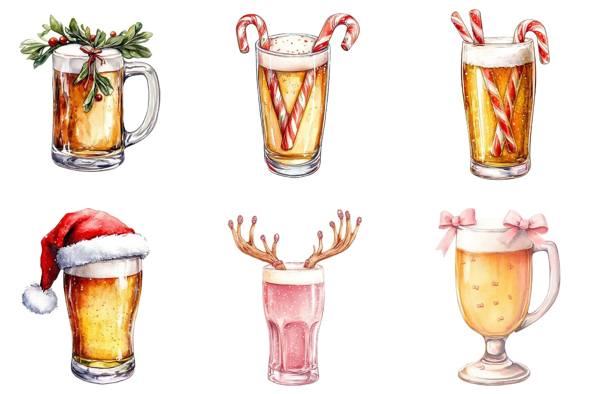 Christmas Beer Clipart Bundle - CraftNest - Digital Crafting and Art