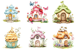 Spring Cupcake House Clipart Bundle - CraftNest - Digital Crafting and Art