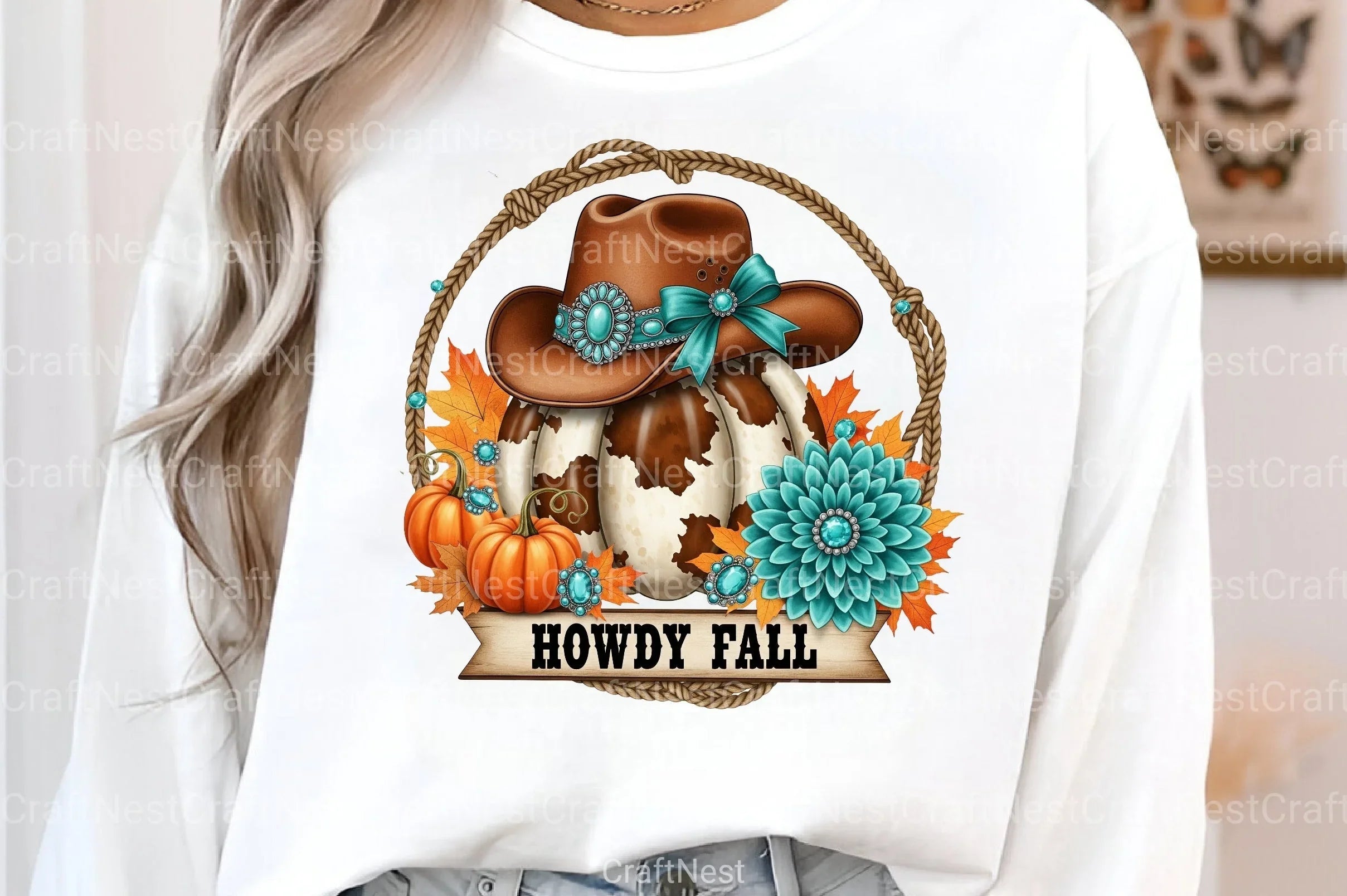Howdy Fall Wreath Sign Clipart Bundle - CraftNest - Digital Crafting and Art